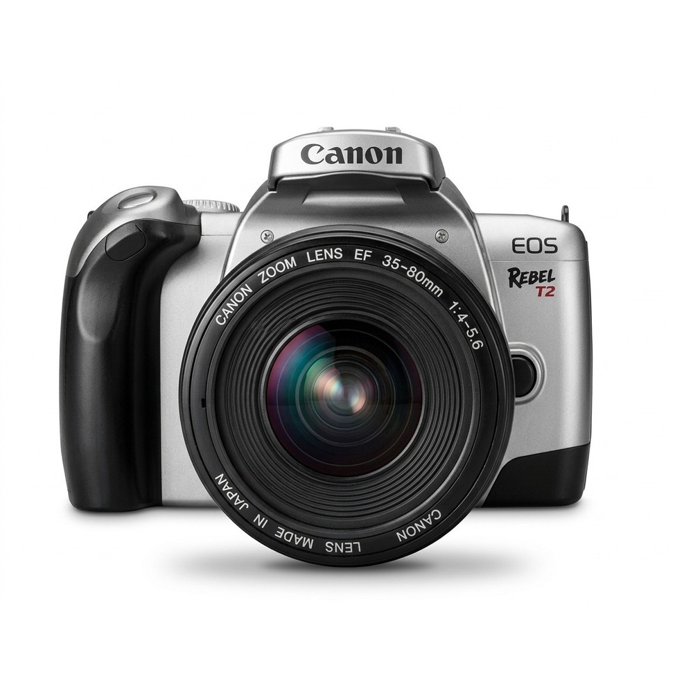 Canon EOS Rebel T2 35mm SLR Film Camera w/ Black EF 35-80mm Lens